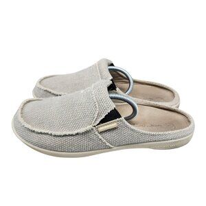 Gecko Man Shoes Mens Size 10 Tan Slip On Slippers *GUC*